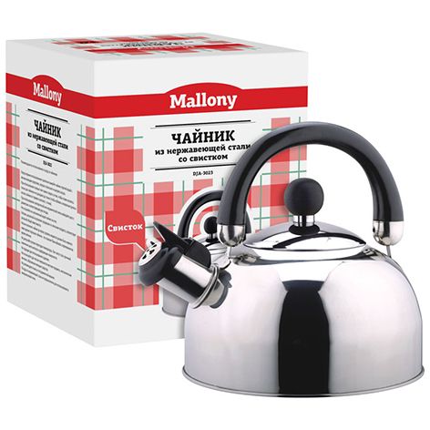 Kettle 3.0L stainless steel steel DJA-3023 (whistle, capsule bottom) (900055)